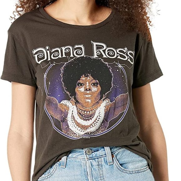 CHASER CW6296 Diana Ross Crystal Ball Vintage Jersey Tee Union Black ( S ) - Picture 1 of 3